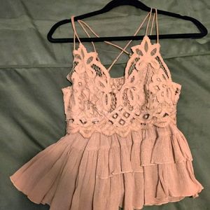 Free people pink blouse